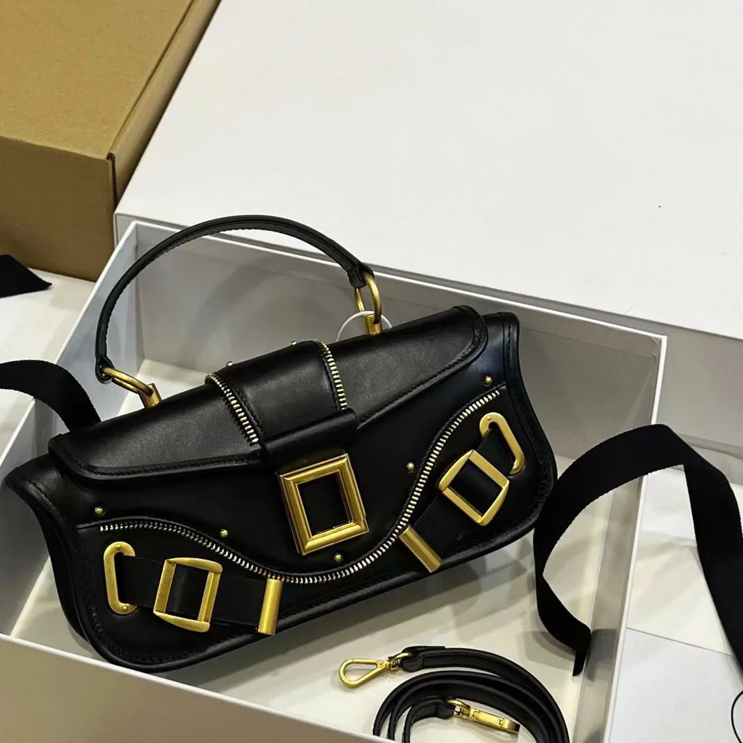 2024 Summer New Simple and Trendy Handheld Crossbody Bag with Metal Decoration Fashion Women's Bag