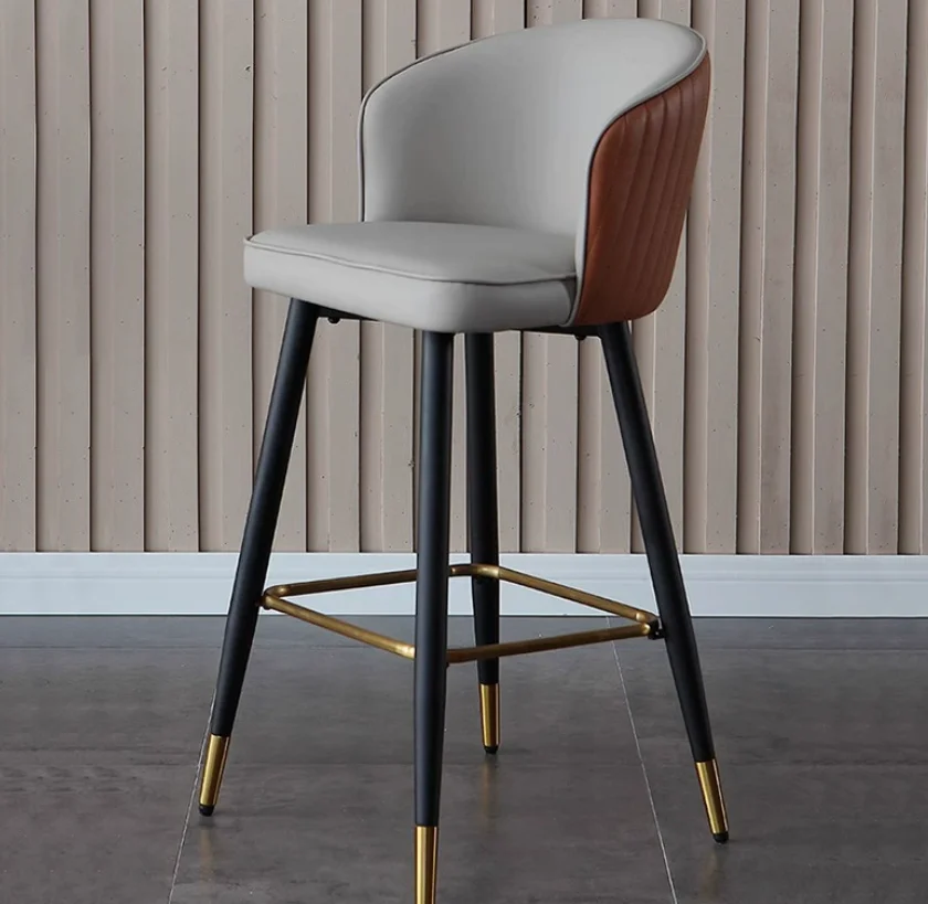 

Роскошный барный стул с изогнутой спинкой и мягким сиденьем для ресторанов, отелей, домашних баров, коммерческой мебели