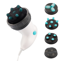4-IN-1 Electric Body Massager Muscles Relaxation Massage Roller Ball Massage Head Wave Massage Head Body Machine Body masajeador