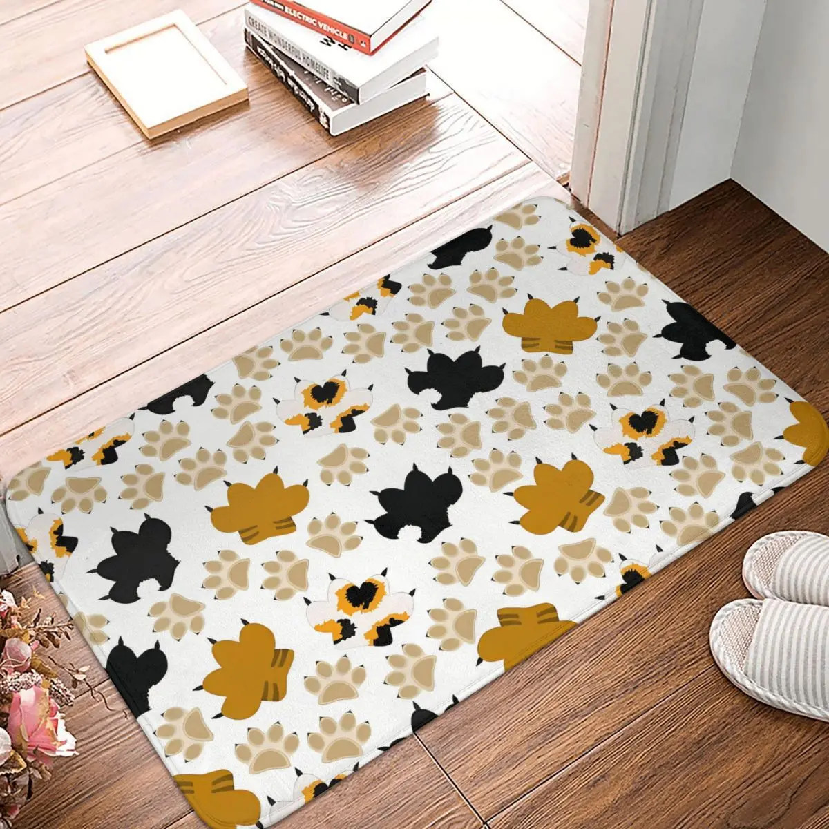 Cat Paw Cute Bathroom Non-Slip Carpet Phone Cases Bedroom Mat Entrance Door Doormat Floor Decor Rug