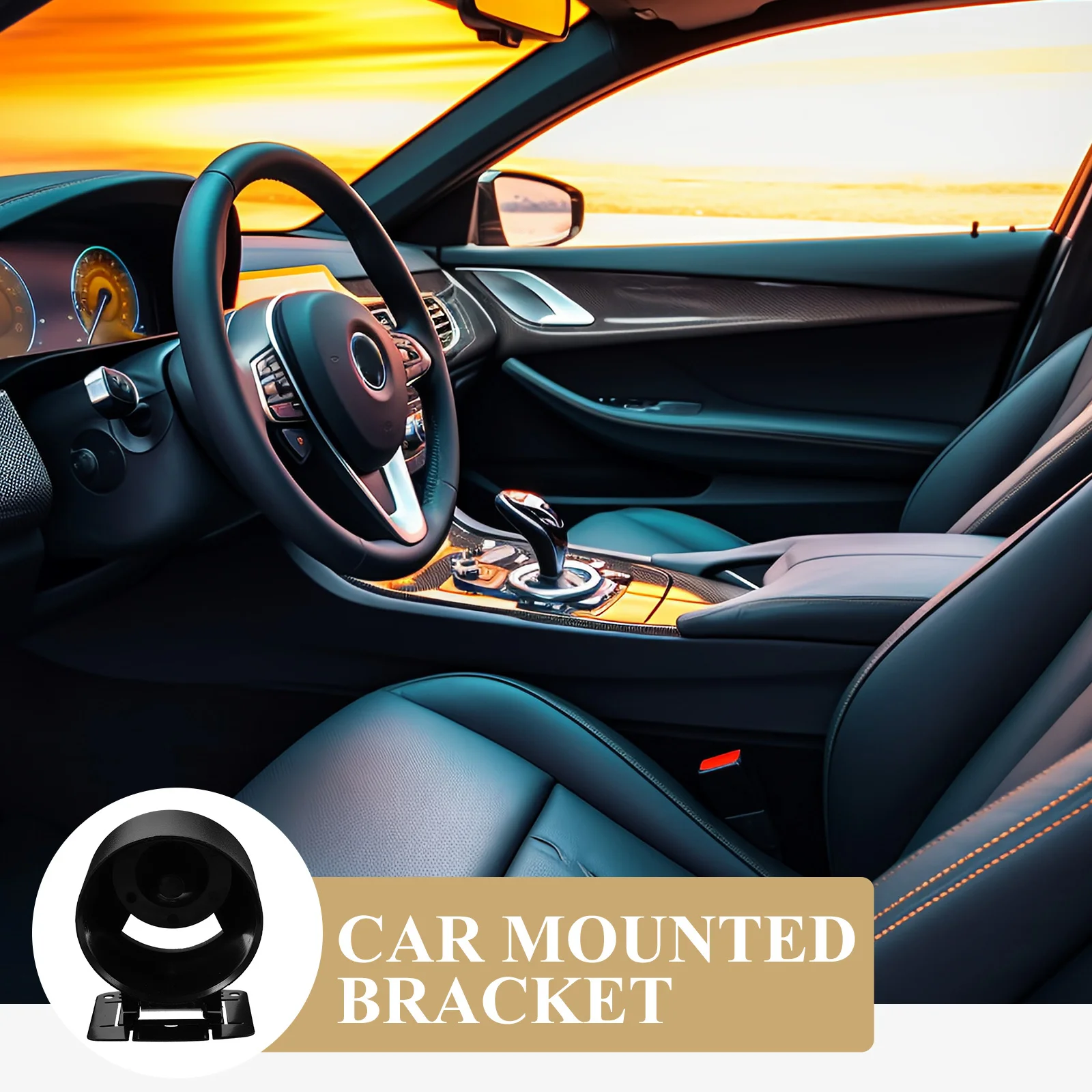 

60mm Universal Single Cup Car Mount Bracket 2 Inch Instrument Pod Mount Black ABS Rubber Iron Material Car Accessory Safe
