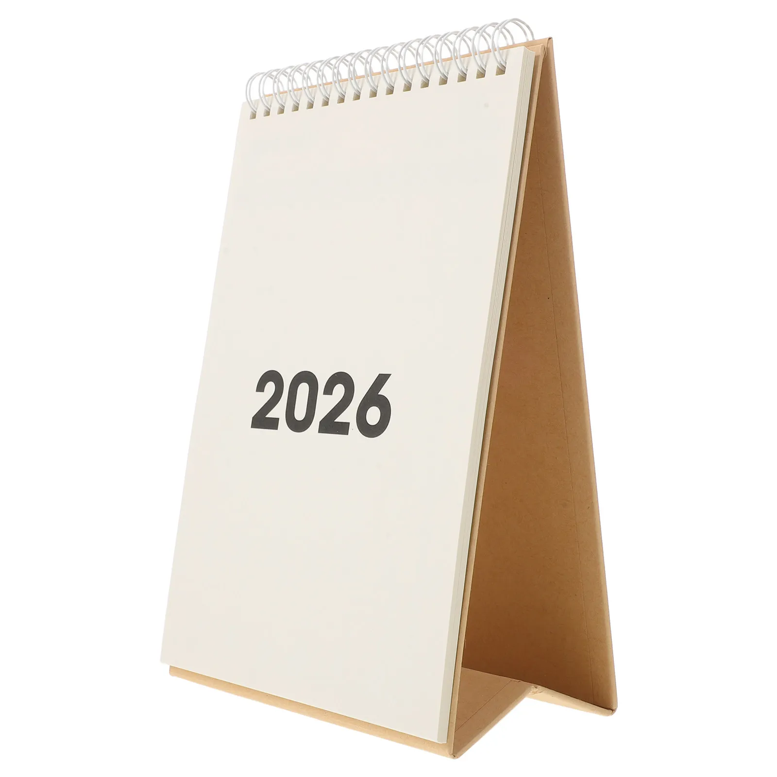

1Set Small Desk Calendar 2025-2026 Elegant Minimalist Design 18-Month Vertical Standing Tabletop Calendar with Large Writing