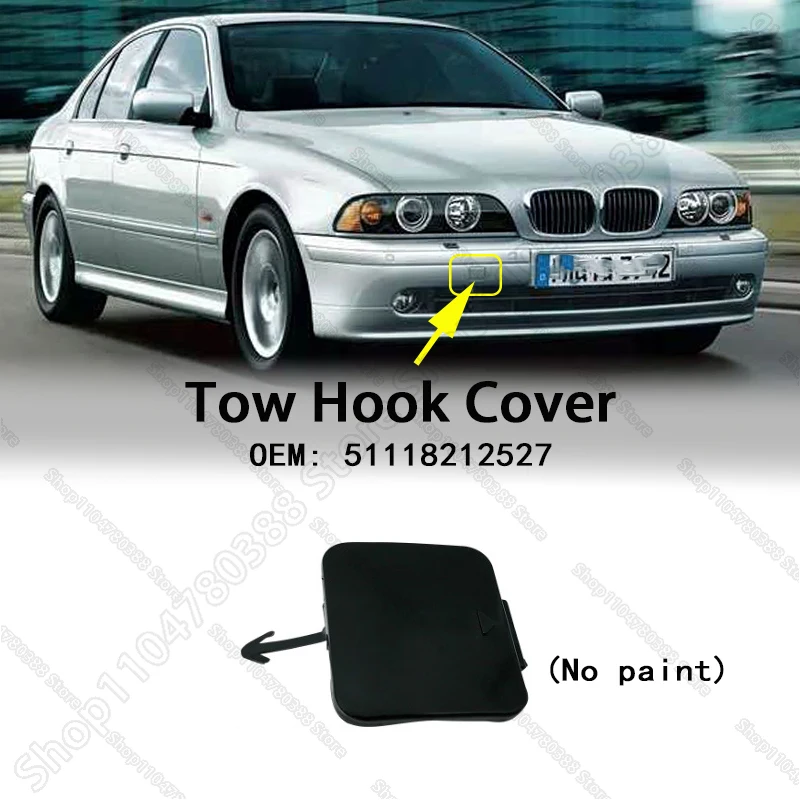 

Крышка проушины фаркопа переднего бампера (без краски) для BMW 525i 528i 530i 540i 540iP (E39) 51118212527 1996-2003 гг.