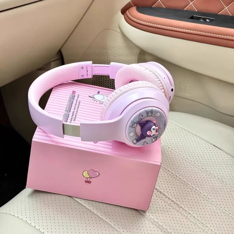 

New Sanrio Kuromi My Melody Cinnamoroll Headworn Intelligent Bluetooth Earphones Family Series Wireless Gaming Headset Girl Gift