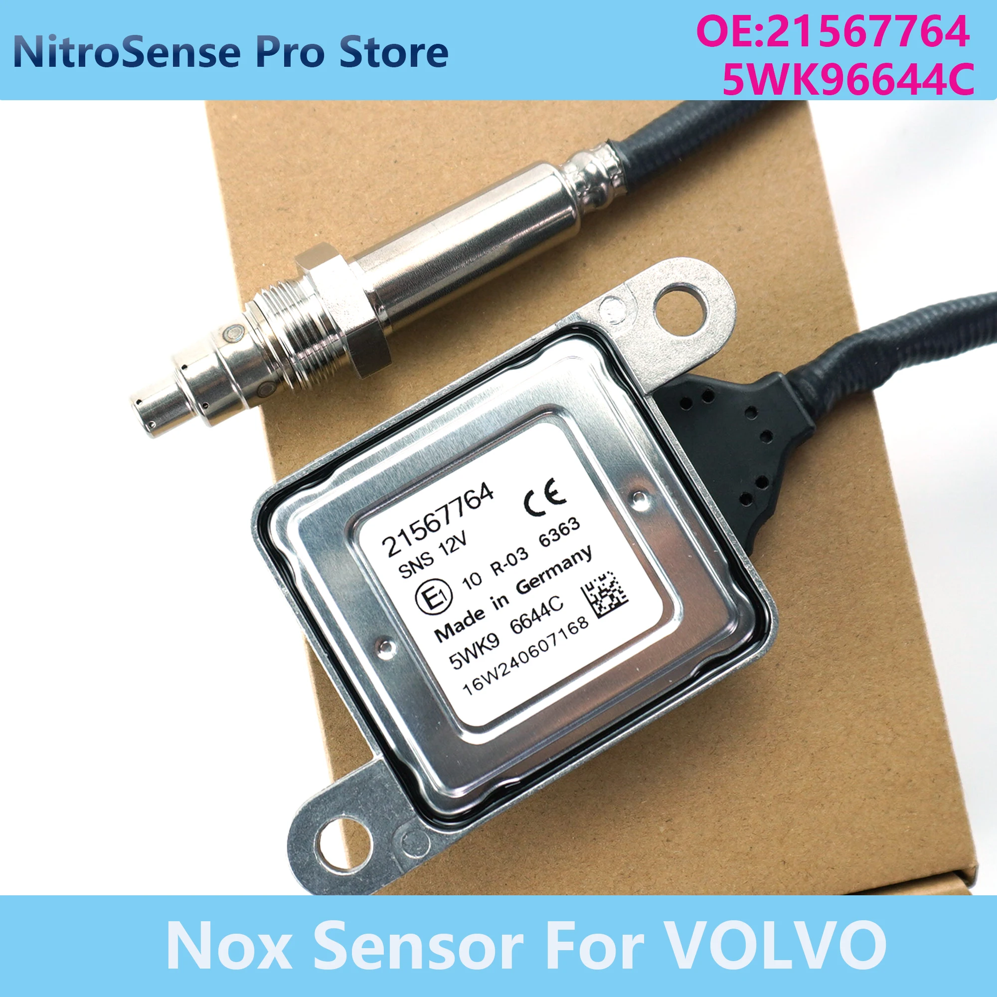 

NOx Sensor 5WK96644C 21567764 New Nitrogen Oxide Sensor fits for Volvo Truck VNL VNM Mack GU4 5WK9 6644C