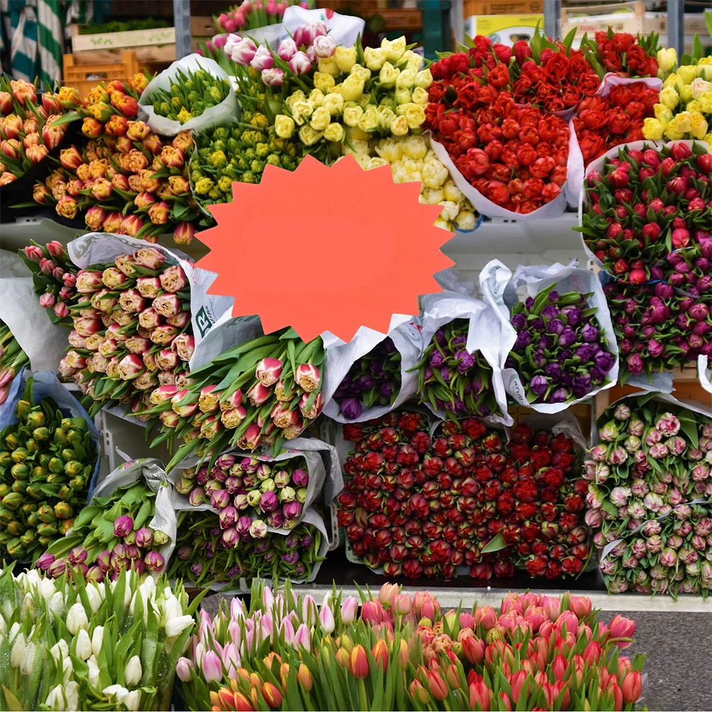 

120Pcs Sale Price Stickers Easy to Write on Explosion Shape Tags for Retail Shop Display Creative Commodity Price Labels