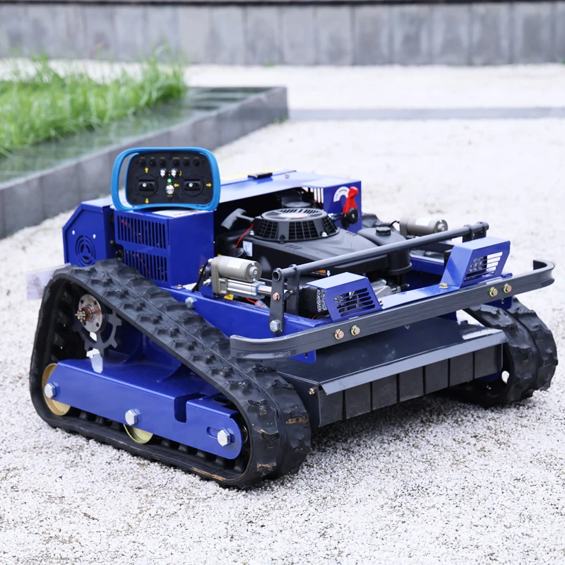 CE EPA  Engine All Terrain Agriculture Rubber Remote Control Robot Flail Lawn Mower Skid Steer Loader