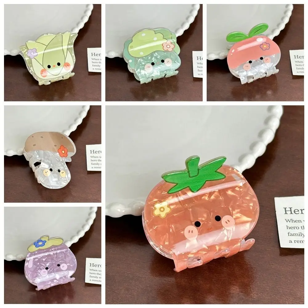 Summer Korean Style Vegetable Hair Clip Sweet Tomato Small Shark Clip Mini Carrot Acetic Acid Claw Clip Headwear image 5