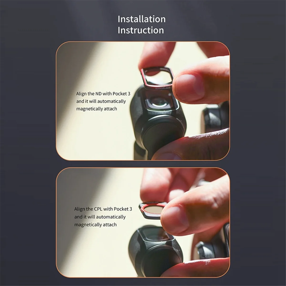 

Professional STARTRC ND Filter Set for DJI Pocket 3 Sport Camera Lens Filter CPL ND8 ND16 ND32 ND64 ND256 Filte