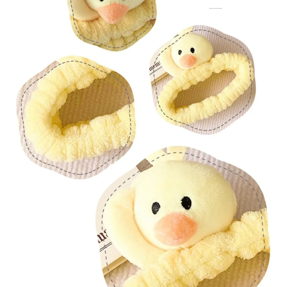 Kid Headdress Little Yellow Duck Headband Elastic Wash Face Headwear Skincare Funny Hairband Women Lady Girl Hair Accessory