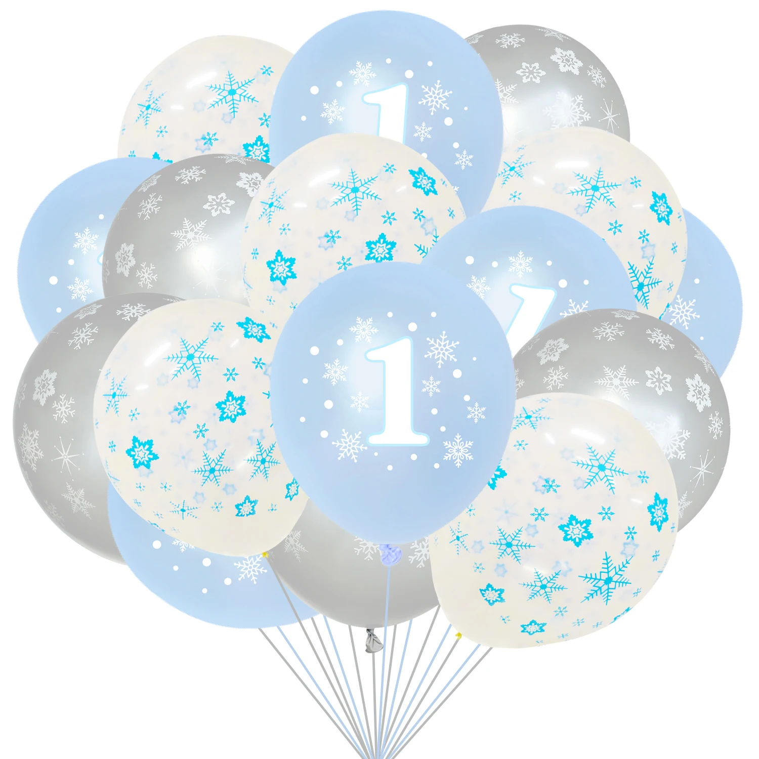 

Winter Blue Snowflake Latex Balloon 1st Birthday Decoration, Winter Snowflake Theme Baby Shower 1st Birthday Decoration Supplies