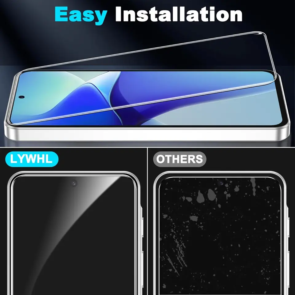 5 Piezas Vidrio Templado HD Protector de Pantalla para Samsung Galaxy A14 A15 A16 A17 A24 A25 A26 A33 A34 A35 A36 A37 Película Protectora de Vidrio 2