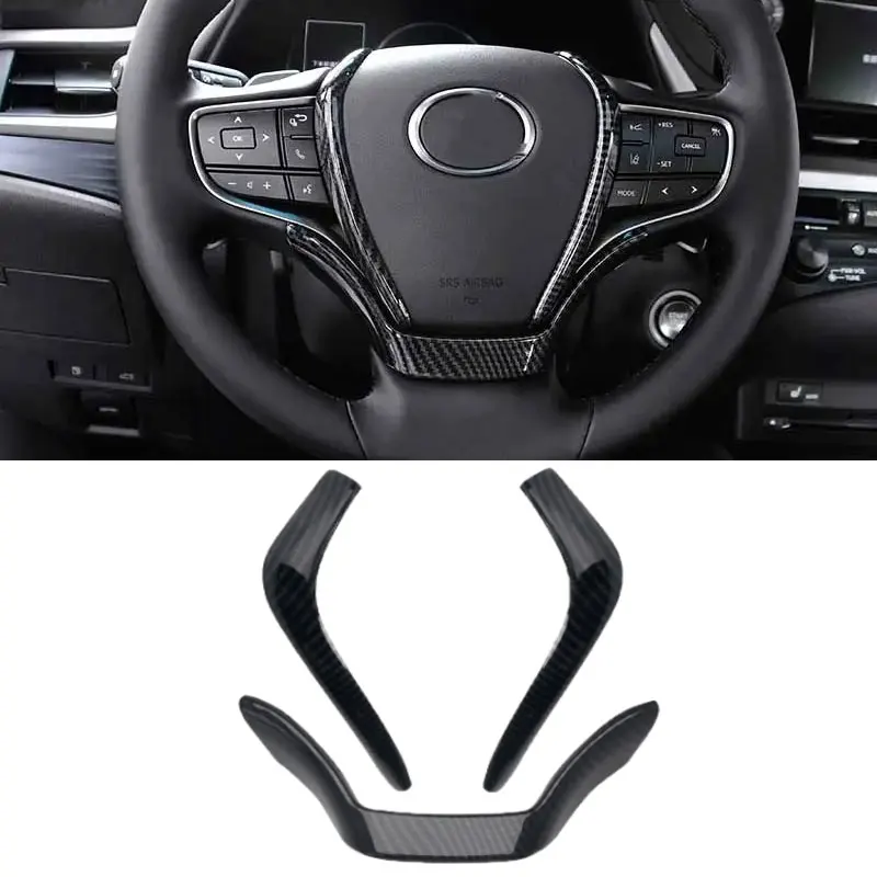 

Car Steering Wheel Cover Trim Chrome Decoration for Lexus Ux UX260h UX200 2019 2020 2021 Interior Accessories Styling Parts