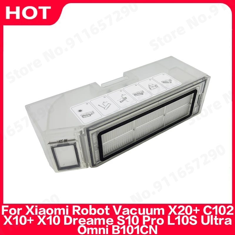 For Xiaomi Robot Vacuum X10+ X10 X20+ C102 Dreame S10 Pro L10S Ultra Omni B101CN Spare Part Dust Box Contanier Collecintor Dustb