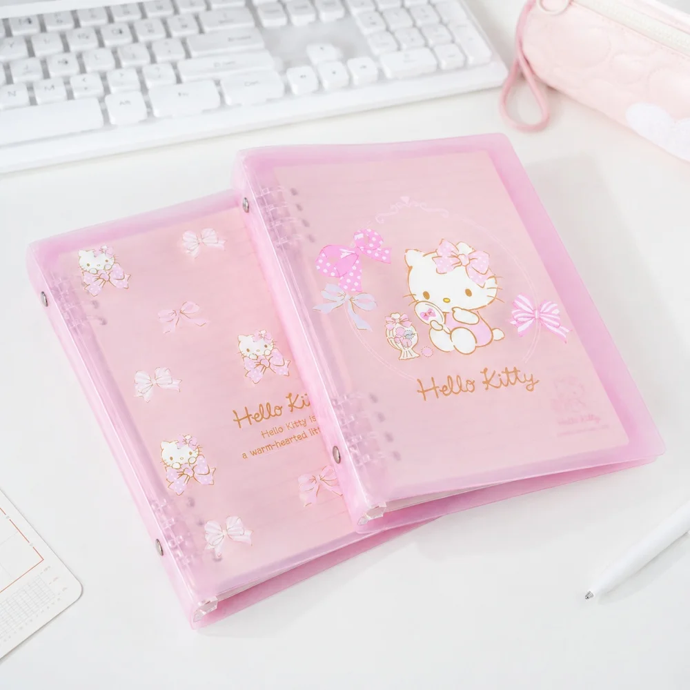 Genuine Sanrio A5 B5 PP Loose Leaf Binder Notebook Hello Kitty My Melody Hard Cover Refillable Journal for School Notes Office