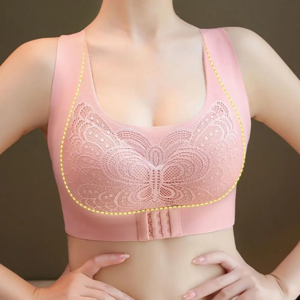 

Women Bra Nylon Spandex Adjustable Wide Strap Women's Sports Bra with Chest Pad Posture for Non-slip for Anti-light for Women