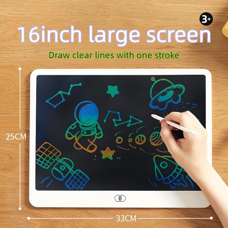

Colorful Drawing Tablet with Pen Kids Portable Drawing Board Toy One-click Delete Function Blackboard Coloring Children Toys