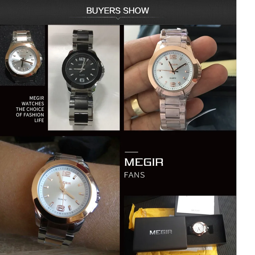 MEGIR Women Bracelet Watches Top Brand Fashion Ladies Quartz Watch Waterproof Elegant Female Wristwatch Dress Clock 5006L