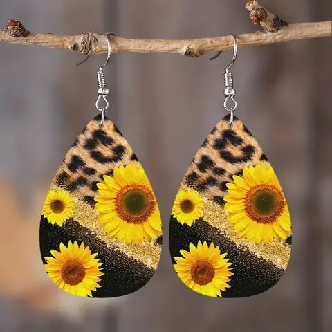 8 best sales läderörhänge - №1