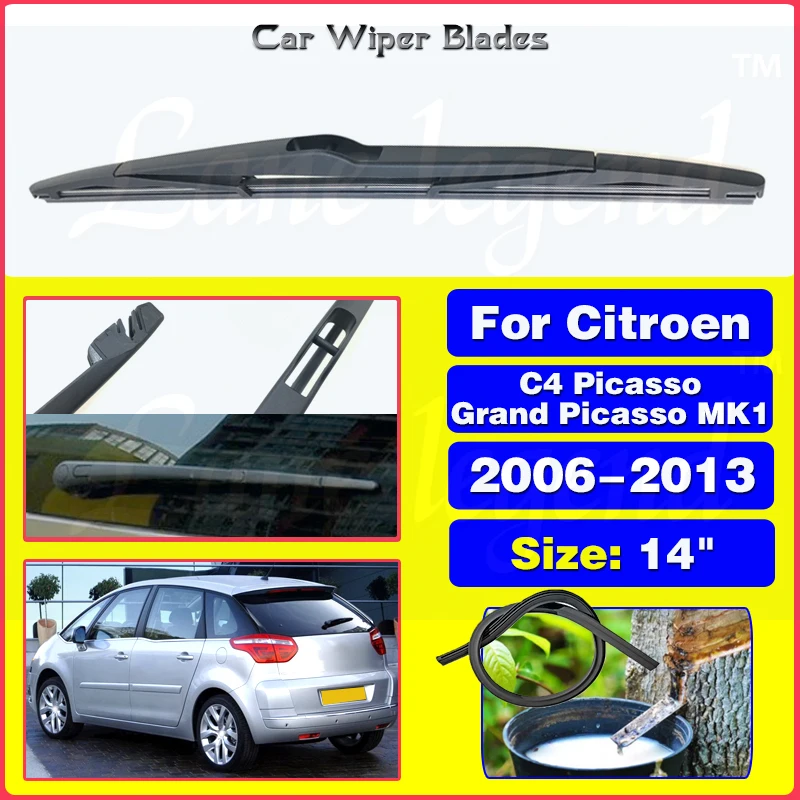 

14" Rear Windscreen Windshield Wiper Blade For Citroen C4 Picasso Grand Picasso MK1 2006-2013 Rear Window Wiper Car Accessories