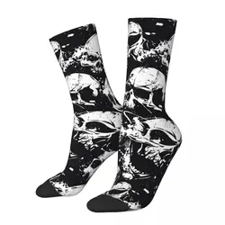 Chaussettes rétro Hip Hop pour hommes, bonnet de crâne unisexe, Harajuku, sans couture, imprimé drôle, nouveauté, joyeux d'équipage, cadeau pour garçons