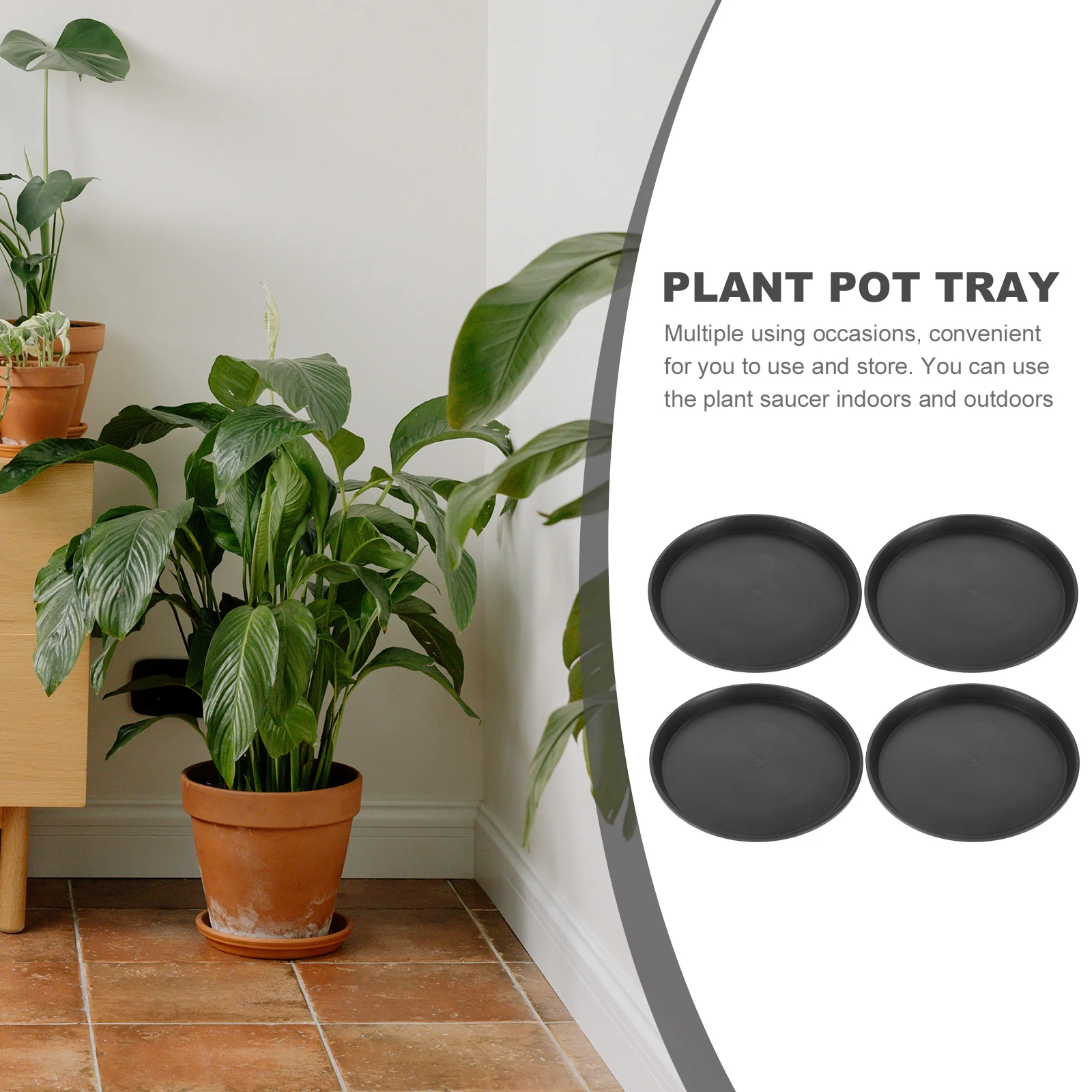 Large Plant Saucer Dishes Humidity Trays for Indoor Plants Pots Drip Flowerpot Water Catcher Saucers Indoors