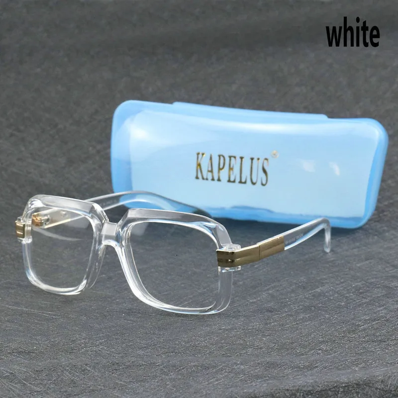 

KAPELUS Transparent frame, white square sunglasses, women's unisex fashion sunglasses