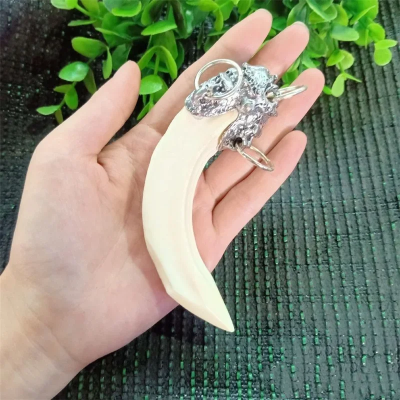 Tibetan Silver leopard head Inlaid Pure Natural Wild Boar Tusk Necklace Pendant Fashion Elegant Jewelry Men Women Couple Gifts