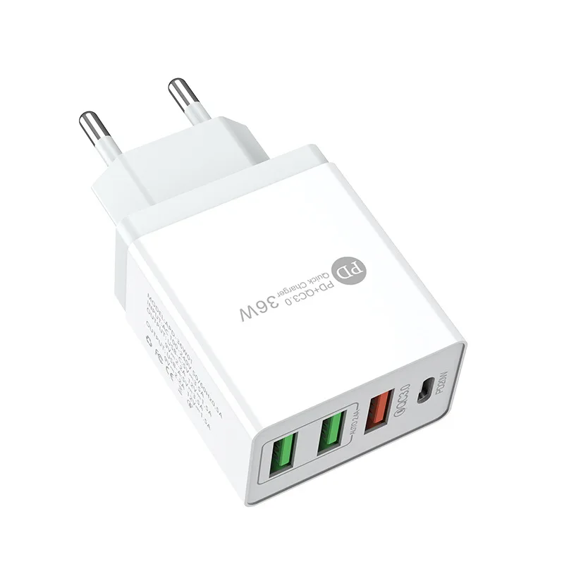 Luxmoc 36 Вт Высокая мощность PD 20 Вт три USB-порта для зарядки QC3.0 быстрое зарядное устройство для Apple для Hua Wei для Xiao Mi Android мобильный телефон