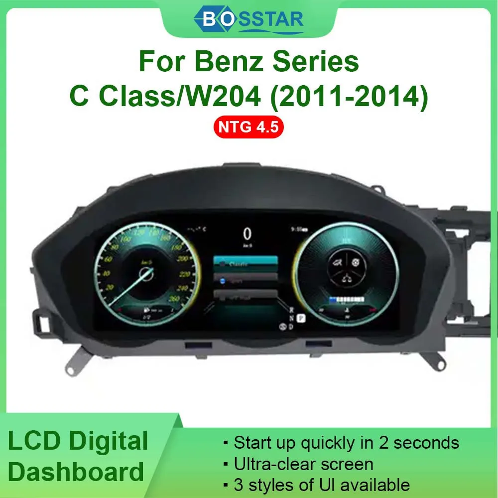 

Автомобильный кабин для BENZ C Class W204 2011-2014, ЖК-дисплей, цифровой кластерный прибор, умная панель, спидометр