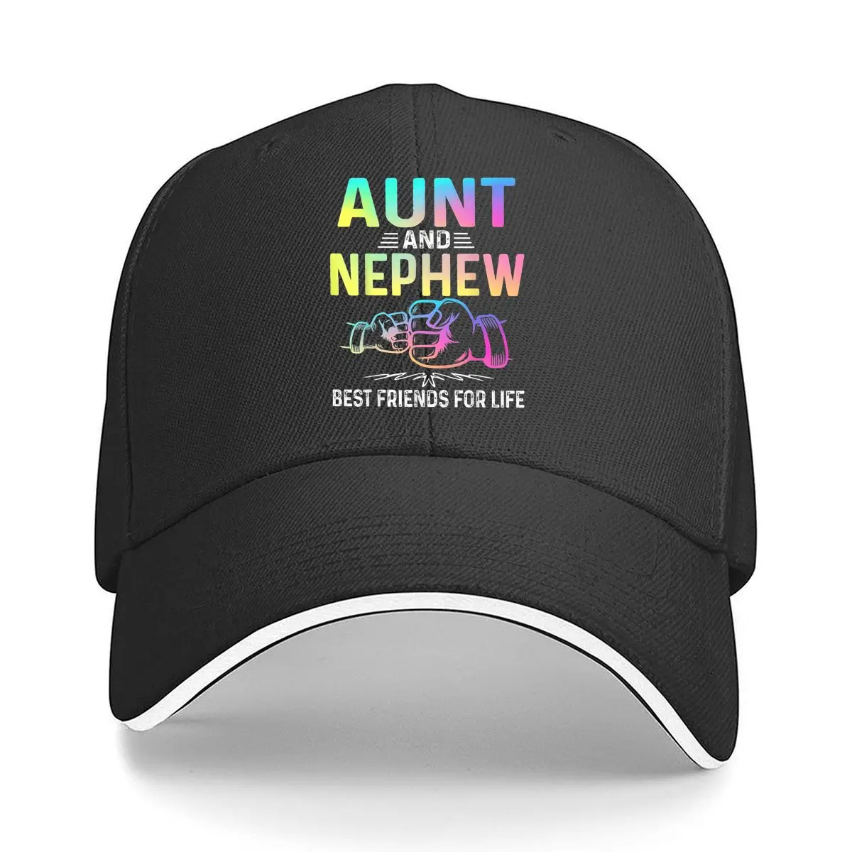 Aunt Nephew Rainbow Graphic Casual Family Sandwich Baseball Cap