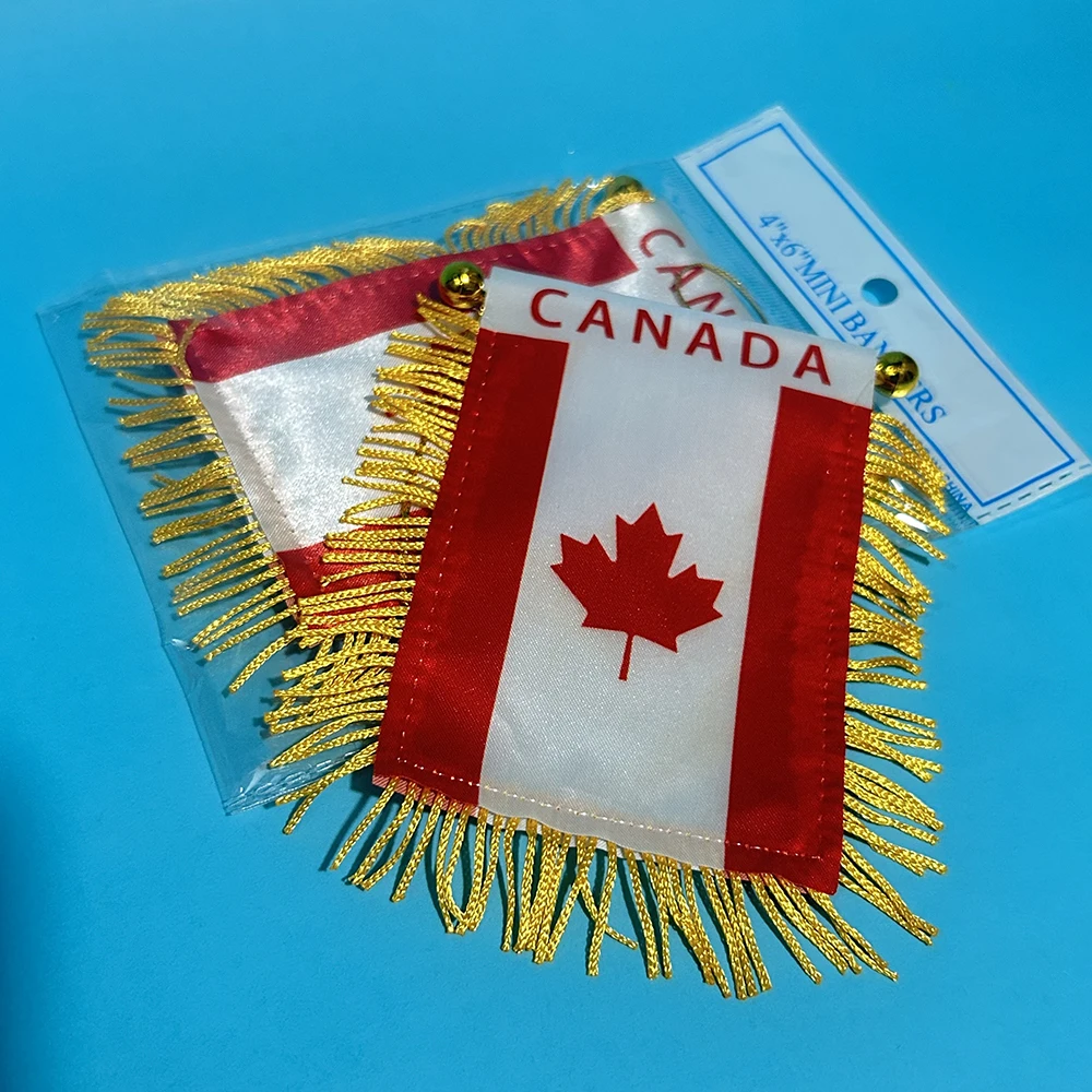 SKY FLAG Bandera de Canadá para ventana de coche, poliéster doble cara - imagen 3