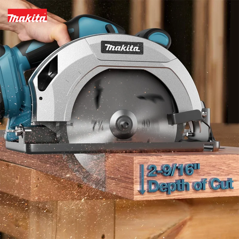 Makita 7 Inch 5000RPM Brushless Circular Saw Cordless Handheld Woodwork Saw Adjustable Cutting Depth Multifunction Tool