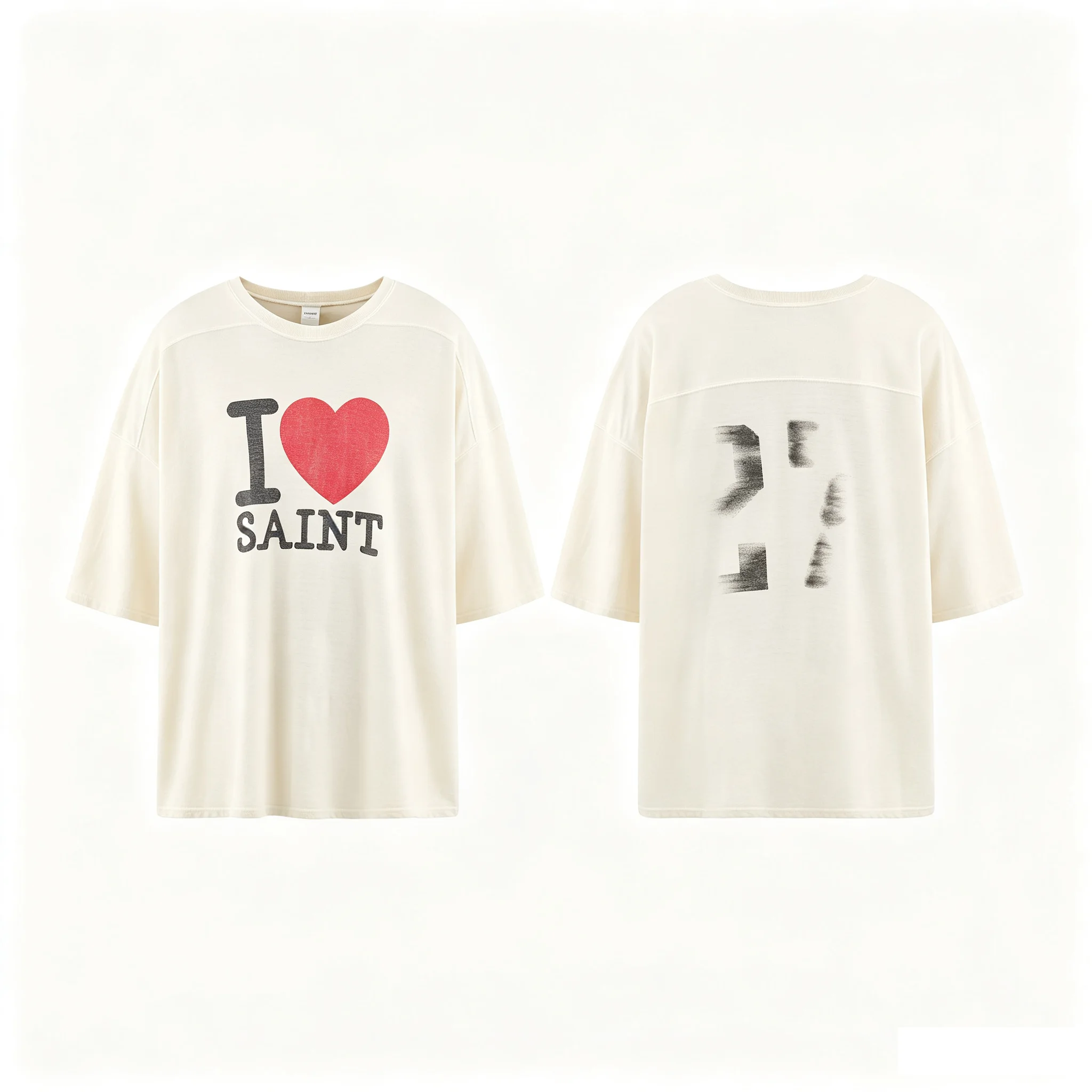 Saint Michael Men's Clothing Anime print Round-Neck Short-Sleeved Couple T-Shirt Ropa Hombre