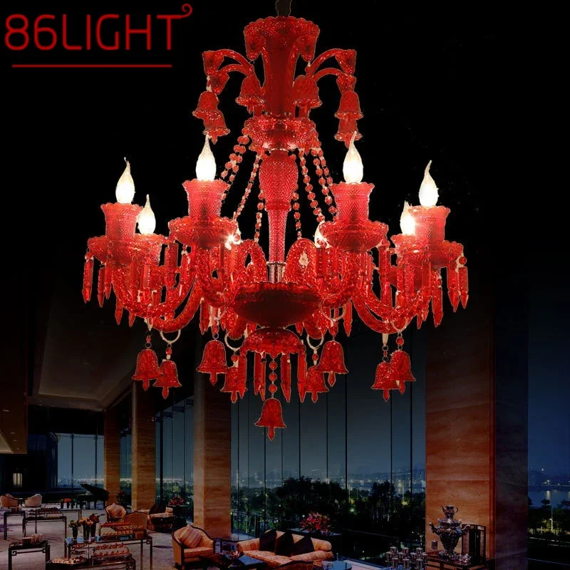 

86LIGHT Luxurious Style Crystal Pendant Lamp European Candle Lamp Art Living Room Restaurant Bedroom Villa Chandelier