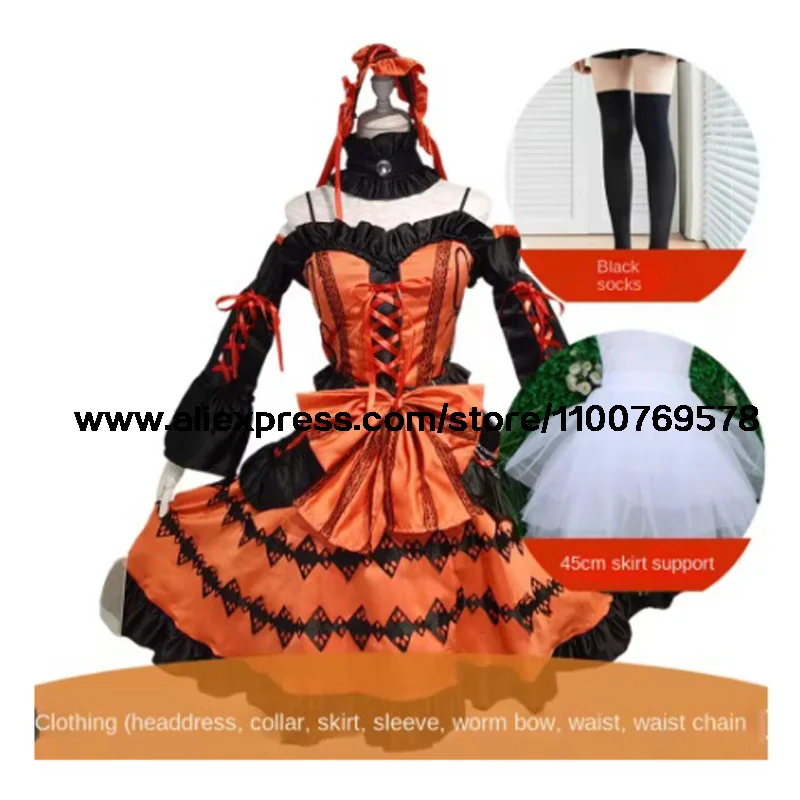 

Anime DATE A LIVE Tokisaki Kurumi Cosplay Costume Halloween Christmas Party