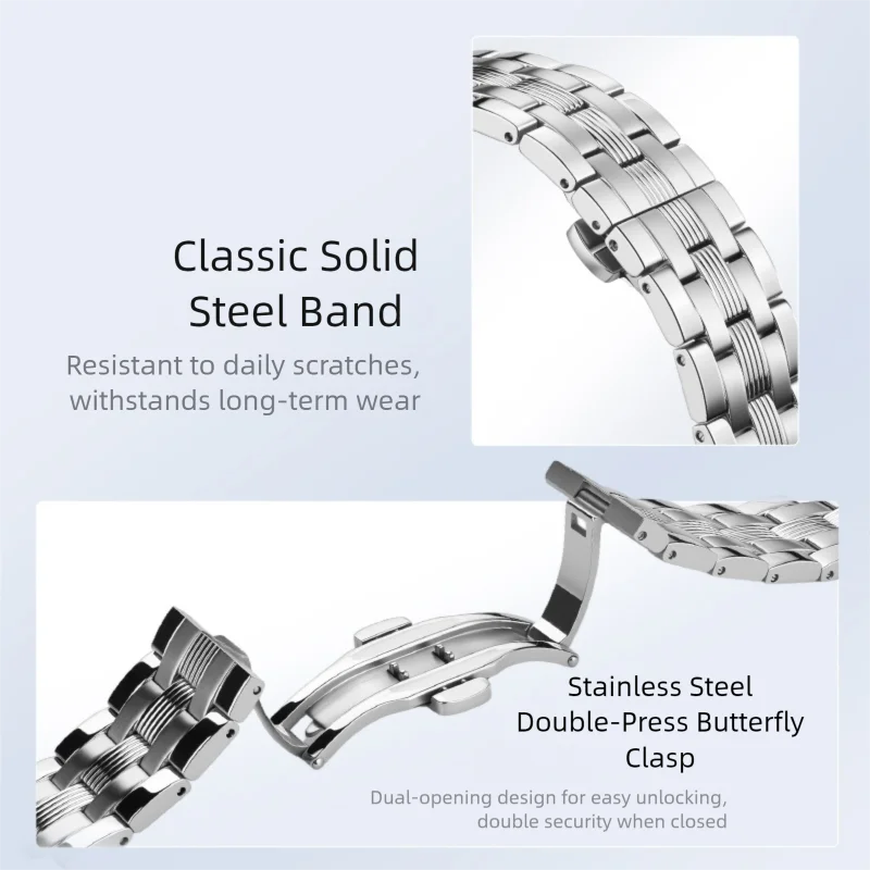 شنغهاي ساعة رجالية أوتوماتيكية ميكانيكية ساعة اليد الكلاسيكية الهاتفي العلامة التجارية الفاخرة الأعمال مقاوم للماء ساعة اليد عادية 3023