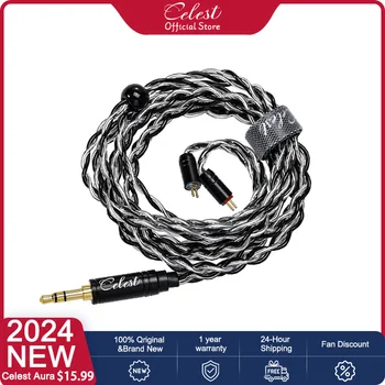 Kinera Celest Aura 4 core Wired headphones 0.78 2Pin Detachable Iem cable With 3.5mm/4.5mm Plug For Music Hifi In Ear Earphones