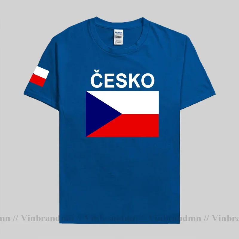 Czech Republic Czechia Men T shirts Jerseys Nation Team Tshirt 100% Cotton T-shirt Sporting Clothing Tops Tees Country Flags CZE view 4