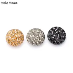 5pcs Gold Line Protrusion Nest Retro Metal Shank Button Sewing Home Clothing Coat Jacket Crafts Accessories Decor 11-25mm