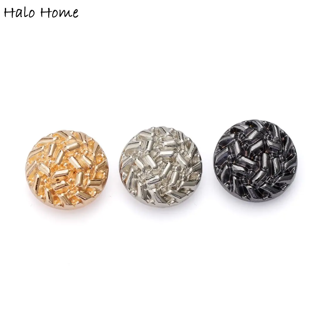 5pcs Gold Line Protrusion Nest Retro Metal Shank Button Sewing Home Clothing Coat Jacket Crafts Accessories Decor 11-25mm