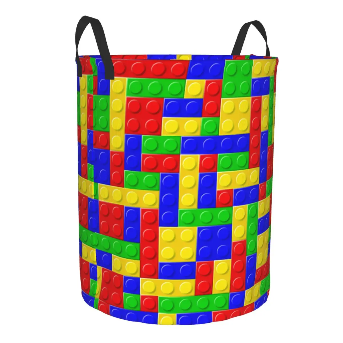 Custom Colorful Building Plastic Brick Toy Blocks Laundry Hamper Large Clothes Storage Basket Toys Bin Organizer for Nursery