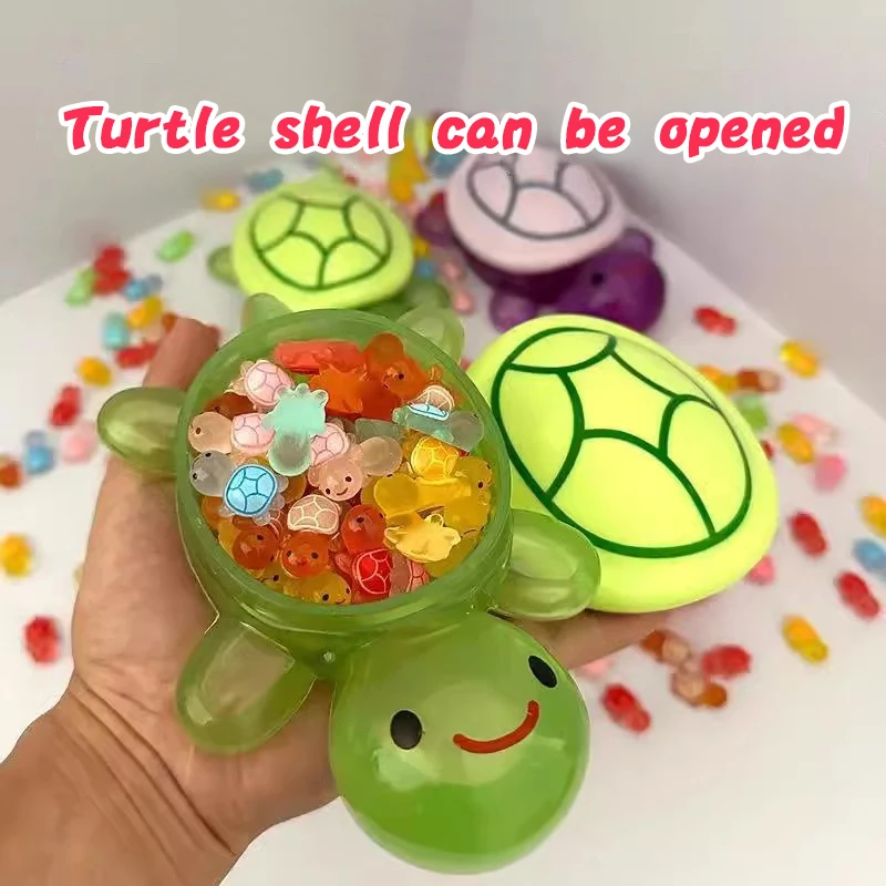 Cute Cartoon Luminous Turtle Storage Box Home Decor Resin Crafts Glowing Small Turtle Toy Storage Case Ornaments Decoration