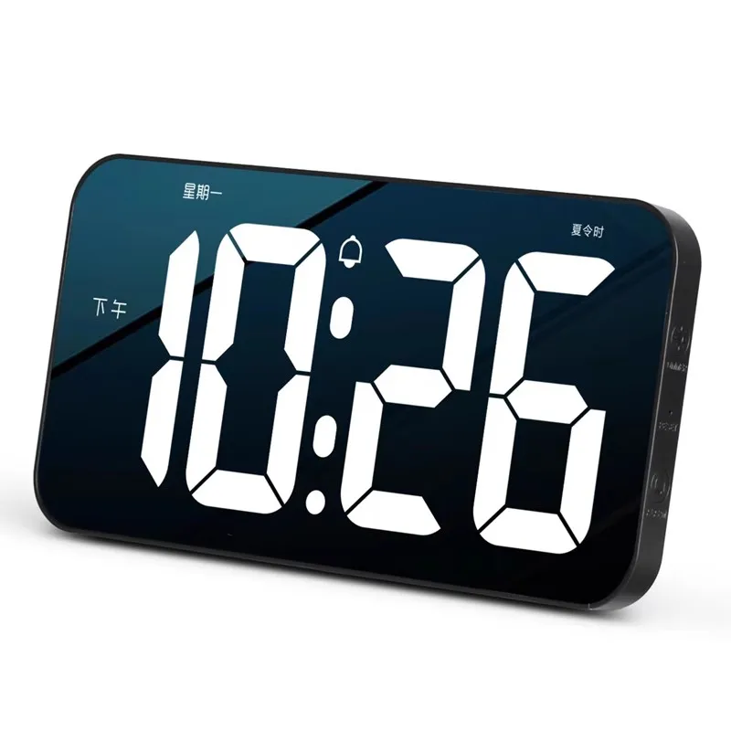 Desktop electronic clock Digital large screen pendulum desktop wall hanging living room TV cabinet electronic watch alarm clock