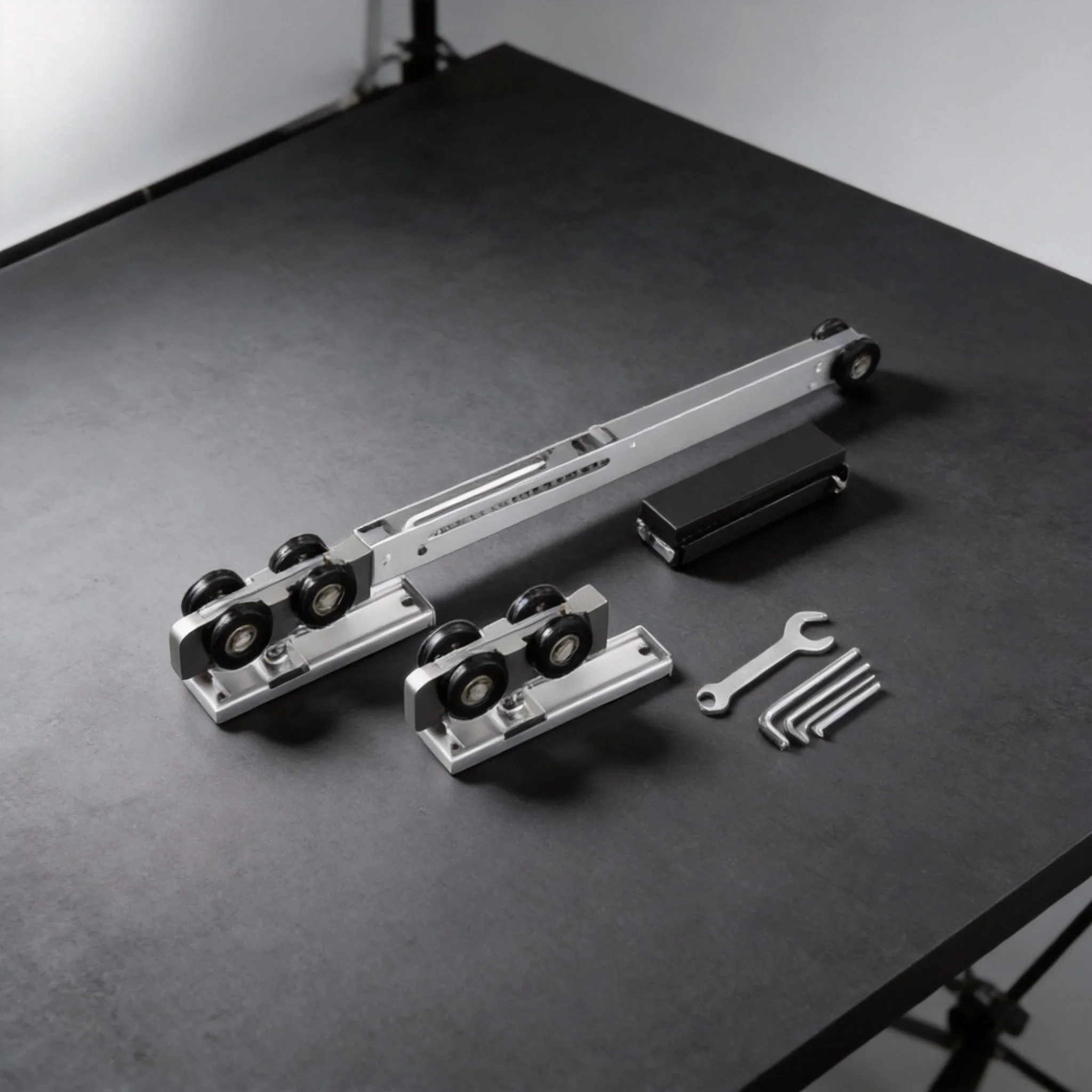 concealed-slide-rail-sliding-door-two-way-buffer-damper-hanging-rail-hanging-wheel-adjustable-height-hardware-tool-parts