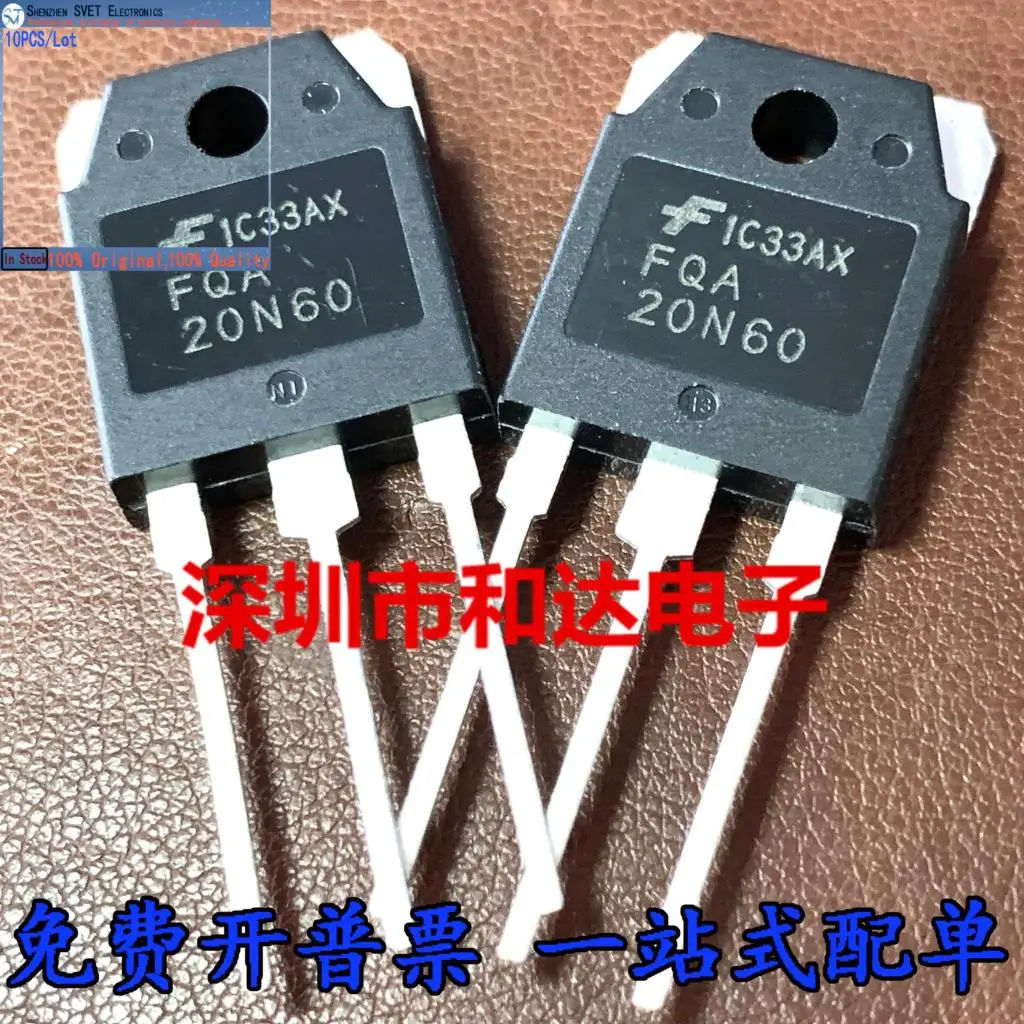 10PCS/Lot FQA20N60  20A 600V MOS TO3P Import Original In Stock 100% High Quality