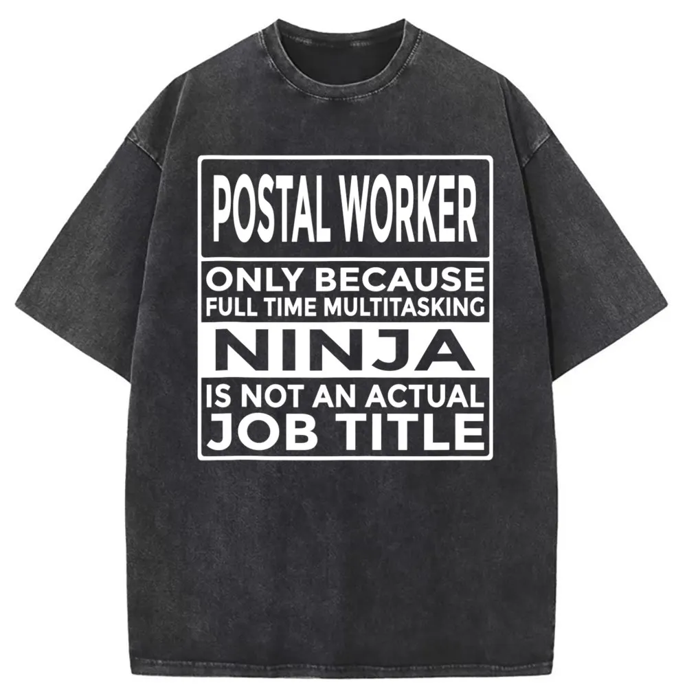 

Man Funny Postal Worker Full Time Multitasking Ninja T-shirts New Long Sleeve Printing Sweatshirts Men Retro Clothing