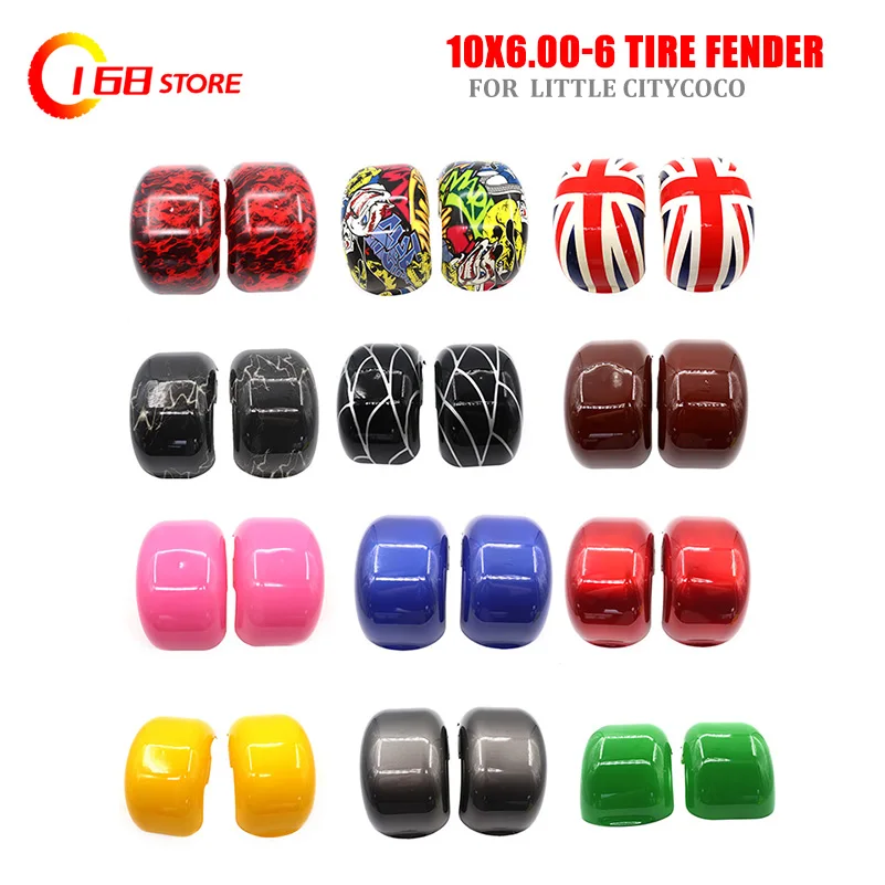 

Пластиковые передние и задние брызговики для шин 10x6.00-6, запчасти для модификации Little Citycoco