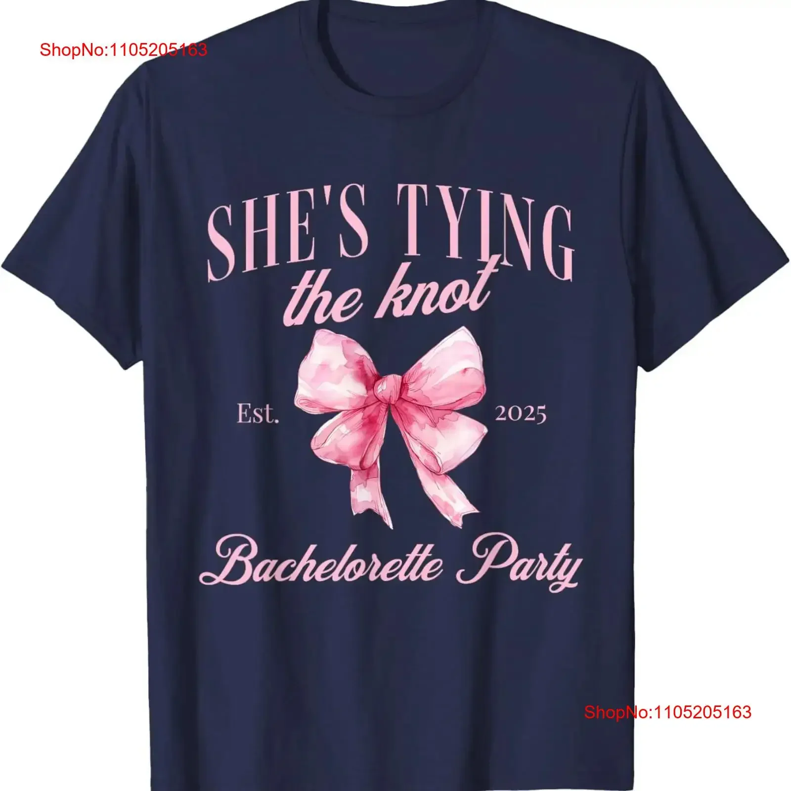 

She's tying the knot Bachelorette party 2025 T Shirt vintage Washed Casual streetwear Stylish Stretched Comfortable graphic