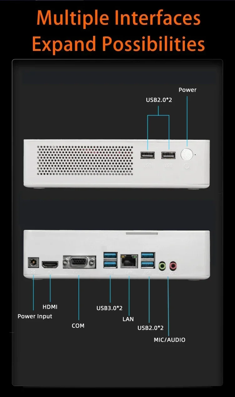 SZBOX Intel i7-4470S/i7-7700HQ/i7-1255U QS/i7-1360P ES كمبيوتر صغير ويندوز 11 DDR4 3200Mhz PCie 3.0 NVMe SSD Wifi BT نظام الصوت